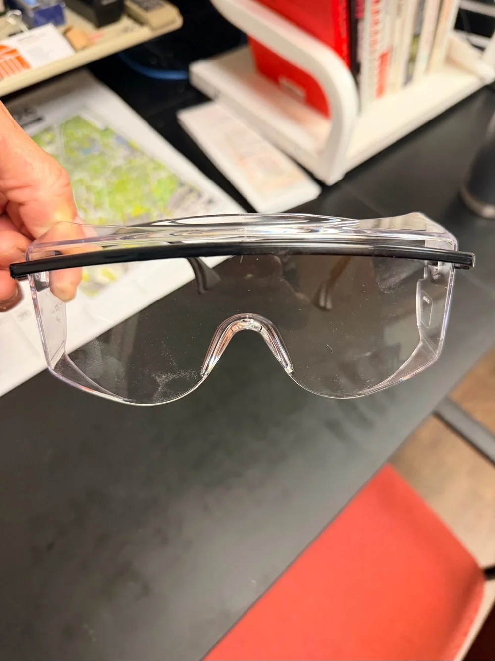 Z87+ Clear Lens Safety Glasses with Black Trim GUC